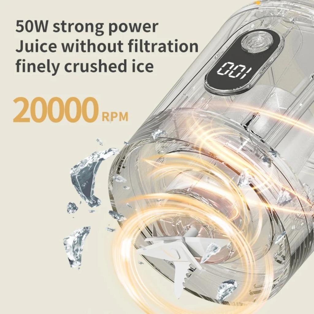 JOYBLISS Портативный блендер 600 мл Электрическая соковыжималка Фруктовые миксеры 4000 мАч USB Перезаряжаемый Смузи для улицы Блендер для свежих фруктов Персональный сок
