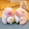 Pink KapiBala Pendant Water Guinea Pig Keychain Bag Pendant Cute Internet Celebrity Plush Toy Doll Ideal For Gift Idea