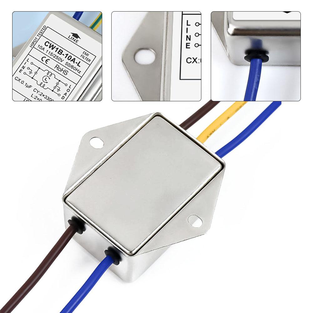 Useful Power Filter Wire Installation 1* 1pcs 250V AC