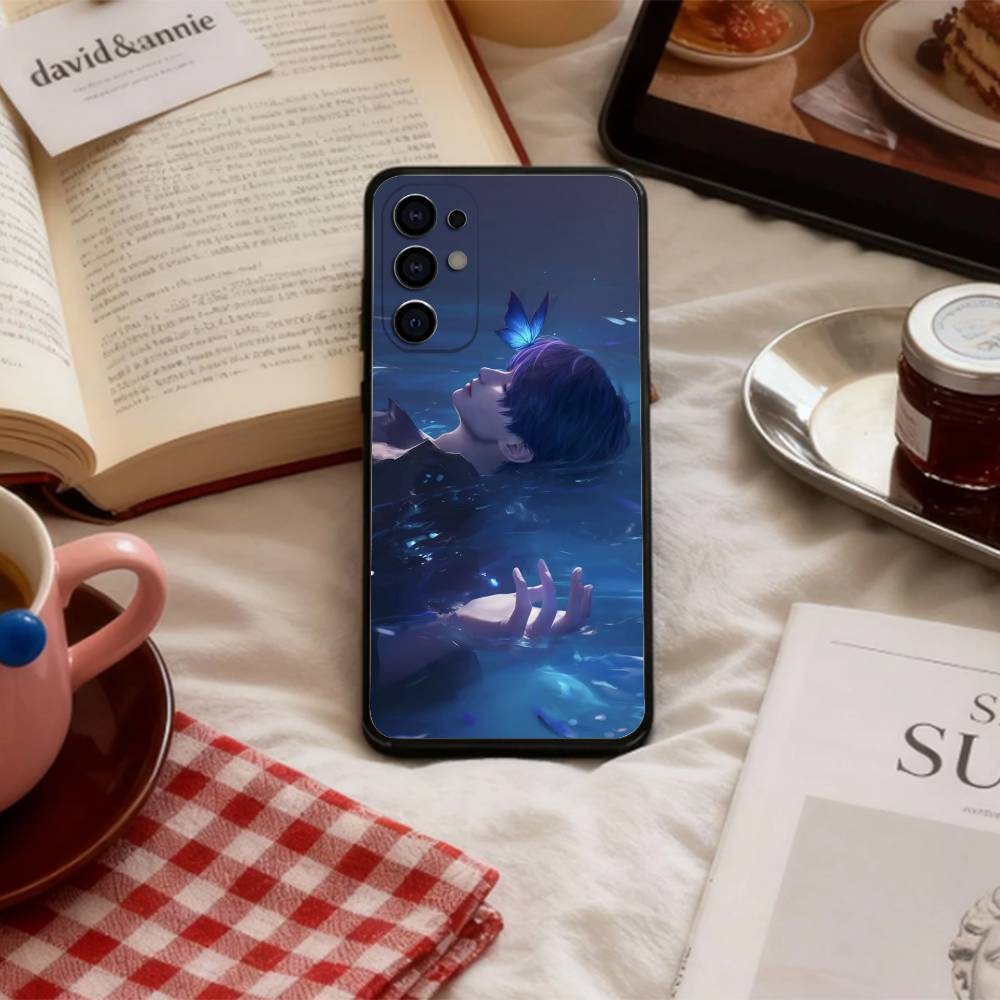 Merman R-Rafayel Love and Deepspace Phone Case For Samsung S 25,24,23,22,30,21,10,9,Ultra,Plus,Lite,FE,4,5 G Soft Black Case