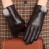 Leather Gloves For Women In, Velvet Thickened, Warm, Driving, Cycling, Electric Vehicles, Outdoor First Layer Sheepskin Touch Screen Gloves