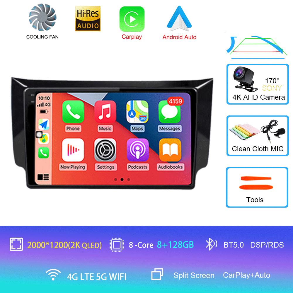 Автомобильное радио Android 14 Carplay Auto для Nissan Sylphy B17 Sentra 12 2012 2013 2014-2018 GPS Мультимедиа Видео Плеер Стерео 2din 4G