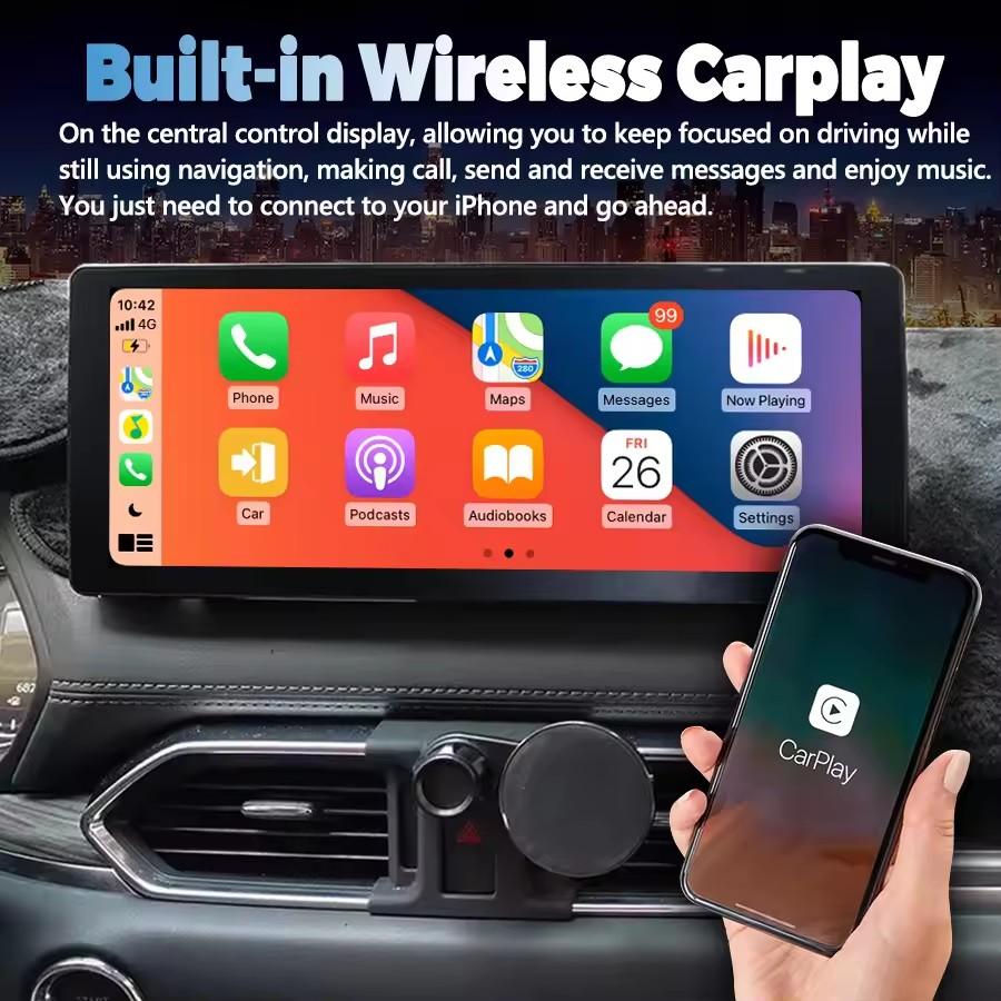 1920*720 QLED Экран Мультимедийный Видео Плеер для Mazda CX5 Android 13 CX-5 CX8 2017 2019 2023 CarPlay Автомагнитола Autoradio 128GB