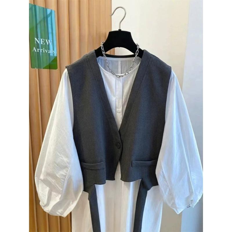 Women S Tailored Sleeveless Vest With Irregular Sash V Neck Casual Top