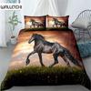 Running Horse 3d Bedding Set, King Queen Double Full Twin Single Size Horse Duvet Cover