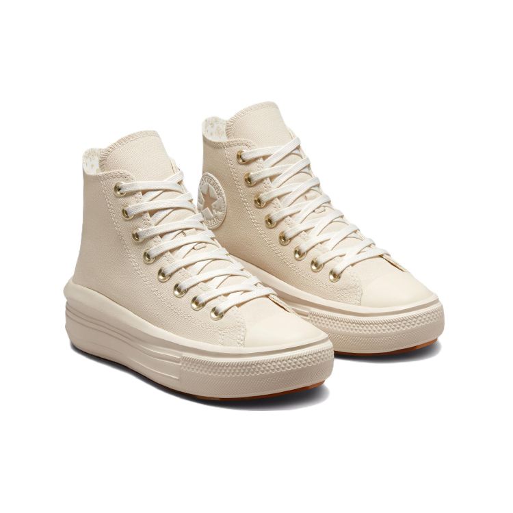 Converse Chuck Taylor All Star Move Platform High Golden Elements Women Sneakers Cream Natural-Ivory Egret A02189C
