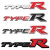 COT1 3D Metal Type R Logo Front Grill Badge Rear Trunk Emblem Sticker Decals For Honda Civic TYPER CRV HRV Accord Fit Car Accessories