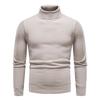 Men's Autumn And Winter Casual  Knitted Solid Color Decorative Pattern Sweater
