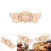 D5 4Pcs Flower Wood Carved Corner Onlay Applique Door Cabinet Vintage Style Furniture Decor Home European Style Rose Applique