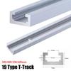 1Pcs Slide Guide Rail T-Track T Slider Fixture Slot Slide Aluminium Alloy T-Slot Track 300-600mm 19 Type 19x9.5mm