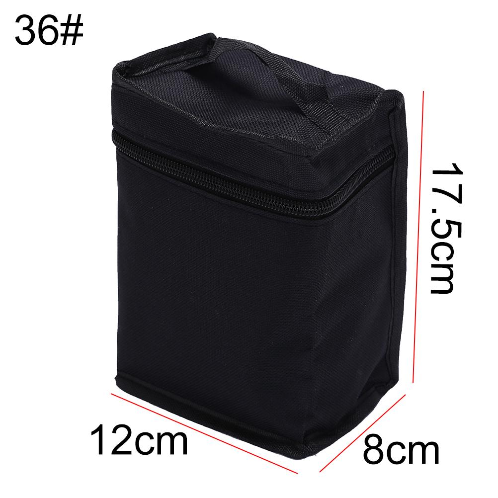 Новые большие складные маркеры для рисования на молнии черного цвета с застежкой-молнией, сумка для хранения карандашей на холсте, вмещающая 36/48/60/80 шт. маркеров, популярные