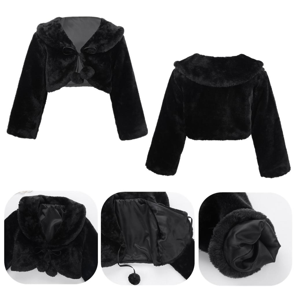 Накидка-накидка принцессы из искусственного меха для маленьких девочек, куртка-болеро для свадьбы, подружки невесты, дня рождения