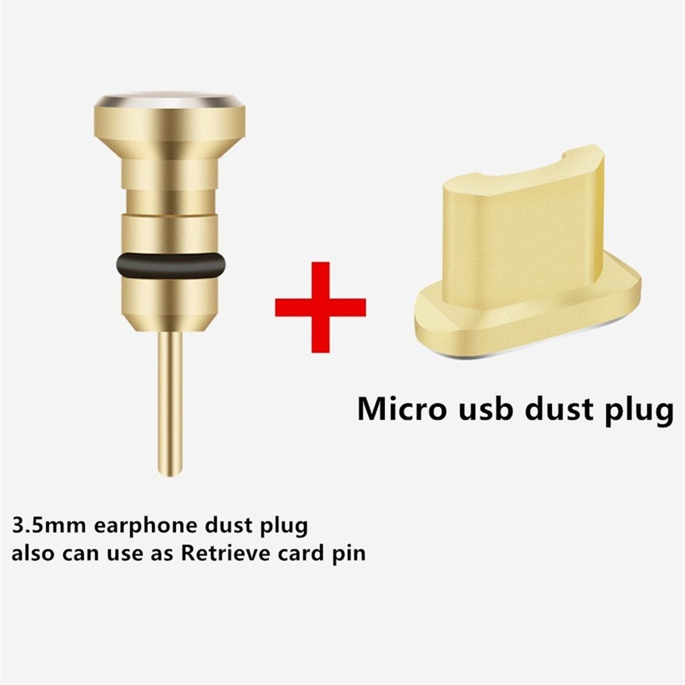 Stopper Earphone Port Retrieve Card Pin Metal Dust Plug for Android Phone Micro USB 3.5mm Jack
