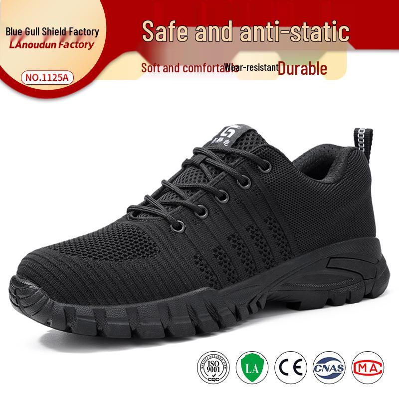 Blue Gull Shield Men's Anti-Smash, Anti-Puncture, Wear-Resistant, Anti-Static Safety Shoes