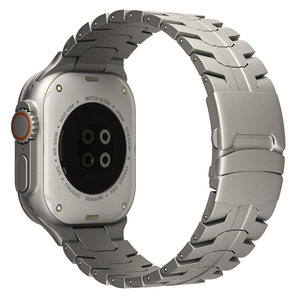 For Apple Watch 10 46mm/Ultra 2/Ultra 49mm/9 8 7 45mm/SE (2023) SE (2022) SE 6 5 4 44mm/3 2 1 42mm Titanium Steel Wrist Strap