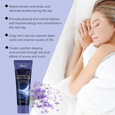 Крем для сна с ароматом лаванды, средство от бессонницы, снятия стресса, снотворное, натуральные ингредиенты, успокаивают настроение, улучшают качество сна, дорожная упаковка, мазь для отдыха