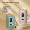 USB Portable Baby Bottle Warmer with Adjustable Temperature, Insulated Sleeve, and Digital Display.