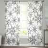 Hand Drawn Snowflake Tulle Curtains Living Room Kitchen Chiffon Curtain Bedroom Balcony Sheer Curtain Fashion Home Decor