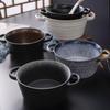 Японская керамическая суповая миска для лапши с двумя ручками