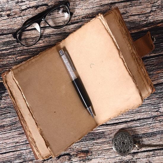 17,78 см Кожаный Тисненый Журнал из Переработанной Бумаги Ручной Работы