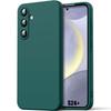 Case for Samsung Galaxy S24 Plus (S24+), Soft Liquid Silicone Lightweight Slim Anti-Scratch Night Green