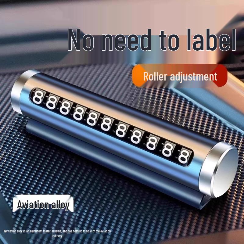 New 0.62" Temporary Car Parking Number Plate with Phone Holder