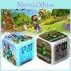 Clock Alarm Minecraft Led Night Light Colourful Changing Desktop Decoration