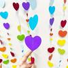 4 шт. 52 фута Радужная гирлянда с сердечками - Подвесной бумажный баннер для Дня святого Валентина/Дня рождения/Свадьбы