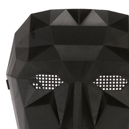 Маска для косплея с геометрическим узором, полнолицевая маска с сетчатыми регулируемыми ремнями, один размер, взрослая маска для костюмированных вечеринок, косплей