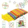 3D строительные соломинки для детей, соединяющие блоки Bloques De Construcción Kinder Spielzeug, развивающие игрушки для 4, 5, 6, 8 лет