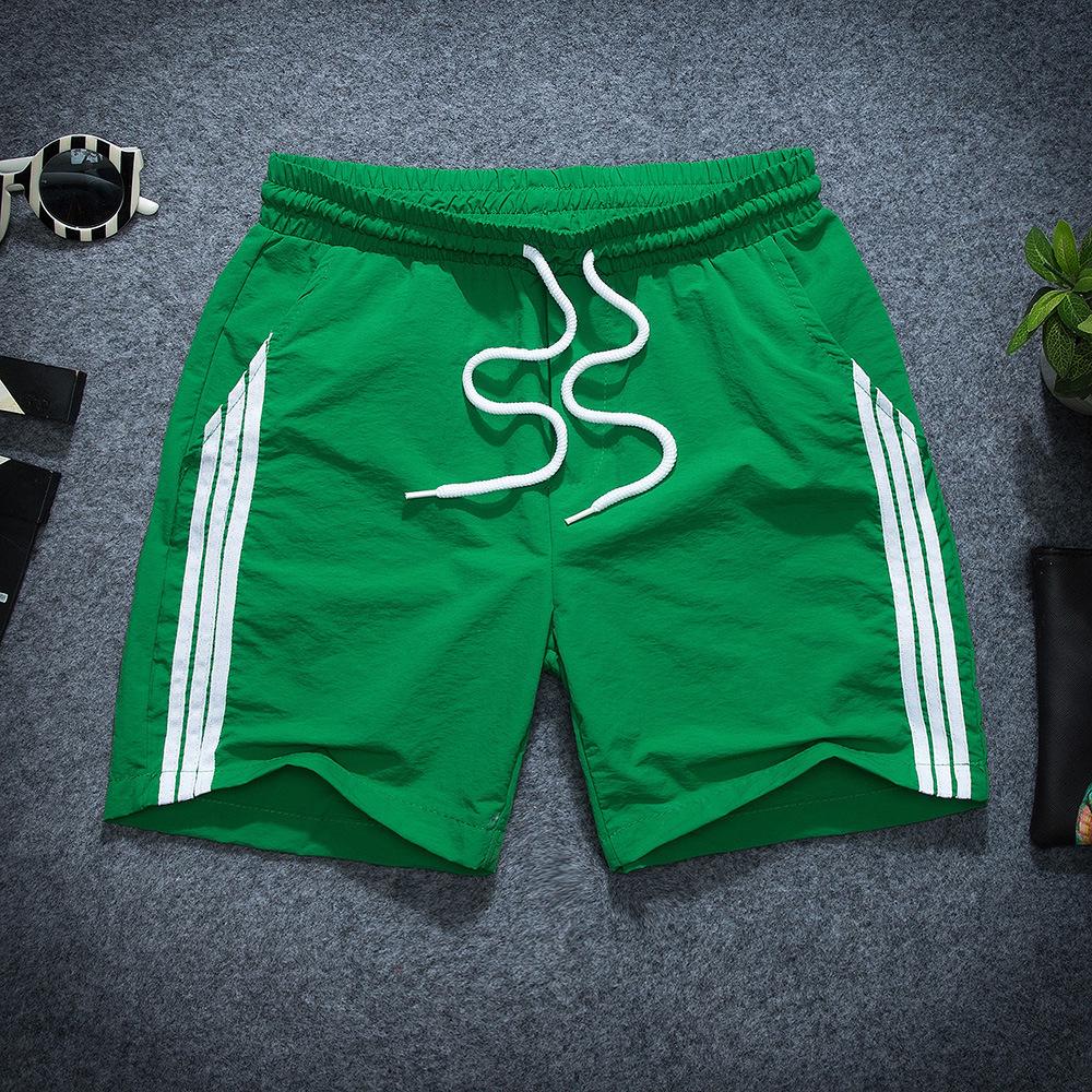 Мужские летние быстросохнущие эластичные спортивные шорты — повседневные, свободного кроя, длина три четверти