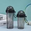 Portable Straw Cup Large Capacity Water Bottle Drinkware Double Drinking Cup  Outdoor