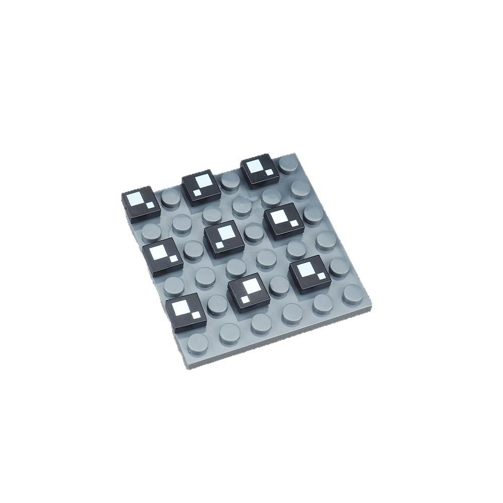 Нетоксичные Moc 10 шт. 3070Pb Белые Квадратные Глаза Узор Строительные Блоки Brickheadz Глаза Совместимые Аксессуары Конструктор Детские Подарки
