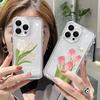 Чехол для телефона с цветами тюльпанов для iPhone16 14 Pro Max Чехол для iPhone 11 12 13Pro Max Mini XR 7 8 14 Plus XS Max X SE Мягкий прозрачный чехол