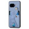 For Google Pixel 9a Case with K-Shaped Kickstand Leather Phone Back Cover