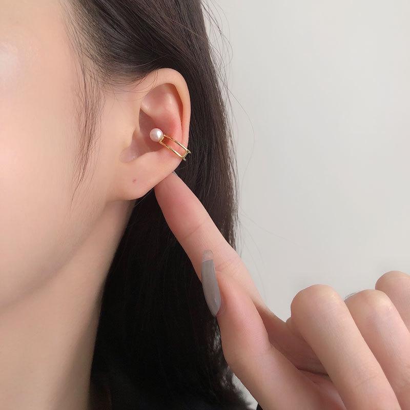 Жемчужный французский ретро пирсинг ушей без евангельских косточек клипсы темперамент простой дизайн серьги