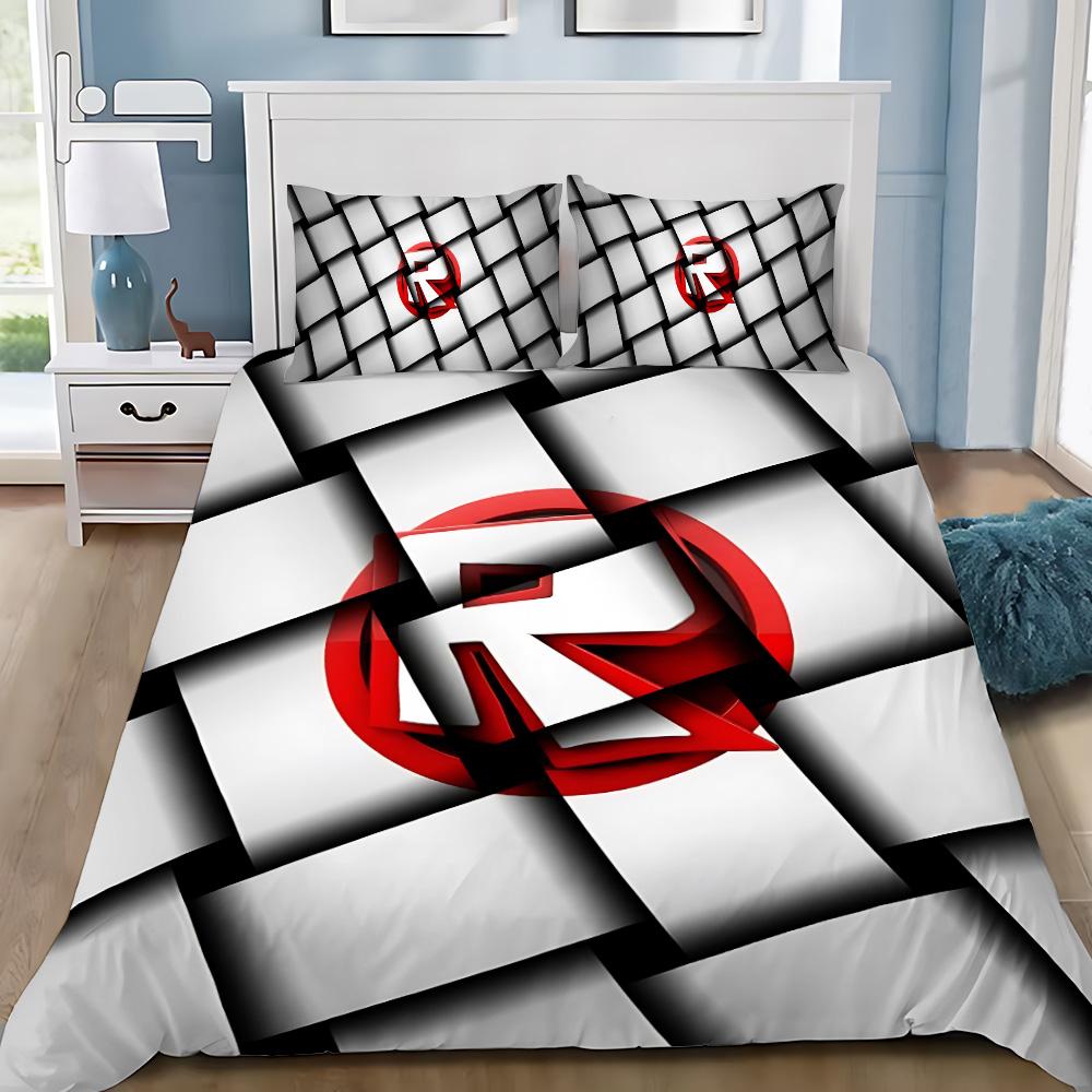 3D Game R-Robloxes Duvet Cover Pillowcase Game Scene Print Bedding Set Adult Boy Girl Bedroom Decoration Single Double Large