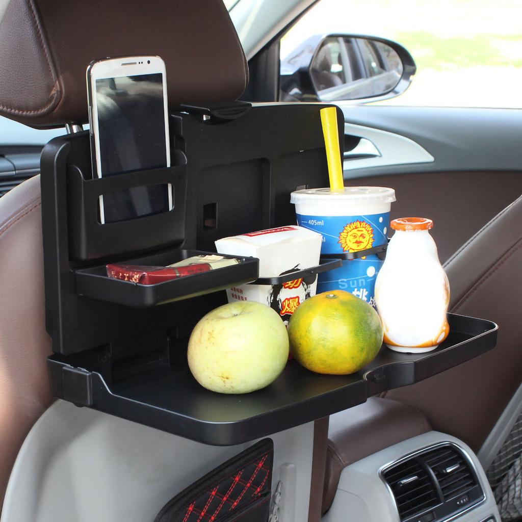 Автомобильный складной стол для еды, автомобильный обеденный стол, экономящий органайзер, многофункциональный стеллаж для автомобиля, черный