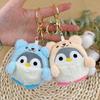 Cute Penguin Plush Key Ring Tourist Hat Penguin Keychain For Girls Gifts Creative School Bag Keychain