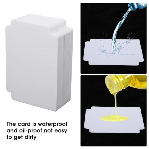 50 White Trading Card Dividers, Matte Card Page Dividers with Tabs, Plastic Dividers for Cards and Playing Cards, Perfect for Office Games, Sports Gat