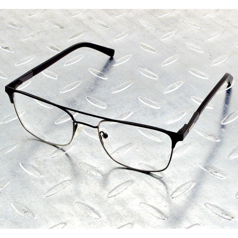 Rectangle Titanium Alloy Double Bridge Black Pilot Men Optical Glasses Frame Eyeglasses Eyeframe Eyewear