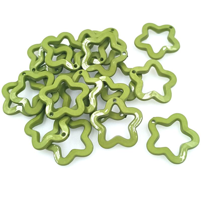 Подвески DIY ювелирный материал для ожерелья, изготовления сережек ярких цветов, подвеска с пентаграммой 30 мм, 10 шт., модный акрил