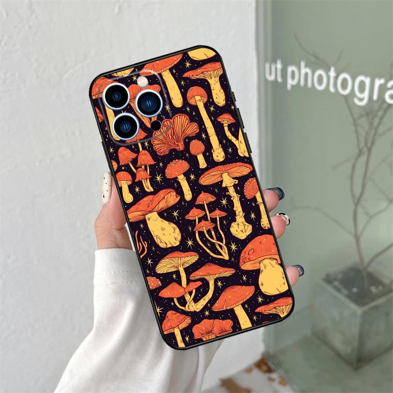 Чехол «Грибной Лес» для iPhone 16 15 11 12 13 14 Pro Max Plus XS X XR 12 13 Mini Задняя крышка