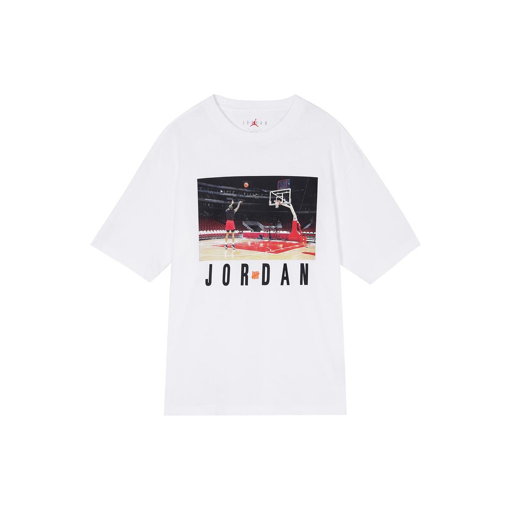 Jordan Мужская футболка с круглым вырезом с принтом X Undefeated x Jordan Capsule V3, белые топы DX6030-100