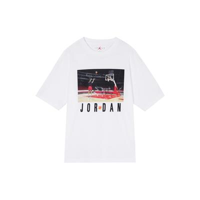 Мужская футболка с круглым вырезом с принтом X Undefeated x Jordan Capsule V3, белые топы DX6030-100