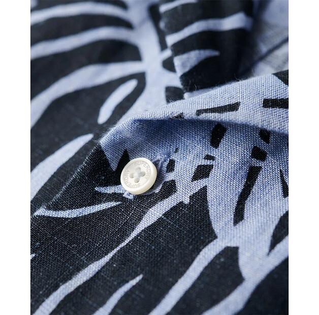 Superdry Open Collar Print рубашка с коротким рукавом