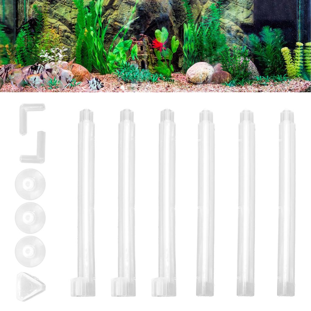 Aquarium Air Bar Plastic Transparent Fish Tank Bubble Release Tube with Three Suction Cups