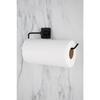 Square Adhesive Black Paper Roll Towel Holder, Napkin Holder, Bathroom Hanger