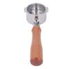 51mm Bottomless Portafilter Stainless Steel 2 Ears Bottomless Filter Holder Portafilter with Wooden