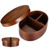 Bento Box, Wooden, Single-Tier (501-800ml), Large Capacity, Sushi, Removable T-Shaped Divider with Elastic Band, Bento Box, Tableware, Perfec